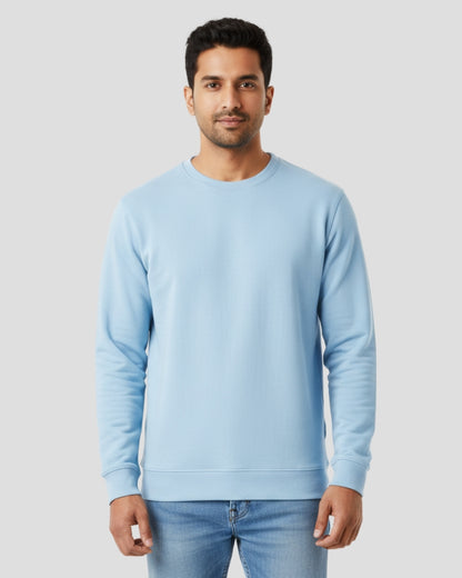 Plain Sweatshirt | Baby Blue | For Man & Woman