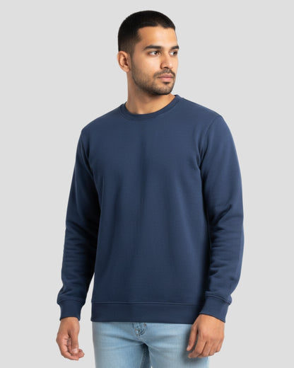 Plain Sweatshirt | Navy Blue | For Man & Woman