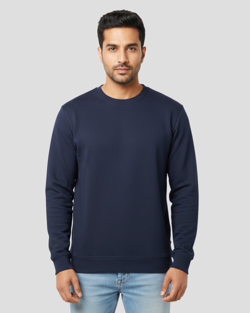 Plain Sweatshirt | Navy Blue | For Man & Woman
