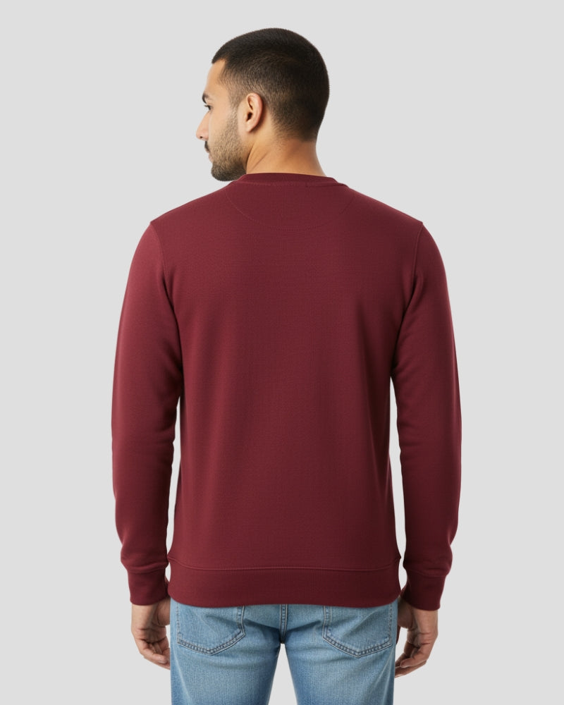 Plain Sweatshirt | Maroon | For Man & Woman
