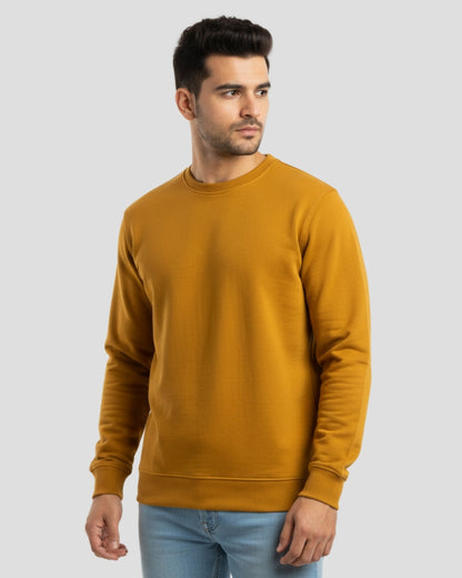 Plain Sweatshirt | Mustard Yellow | For Man & Woman