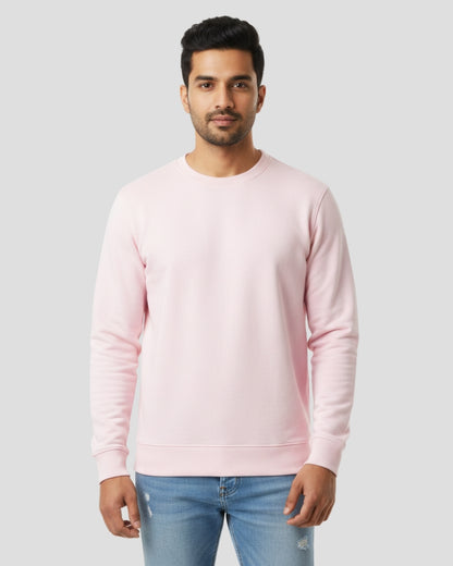 Plain Sweatshirt | Light Baby Pink | For Man & Woman