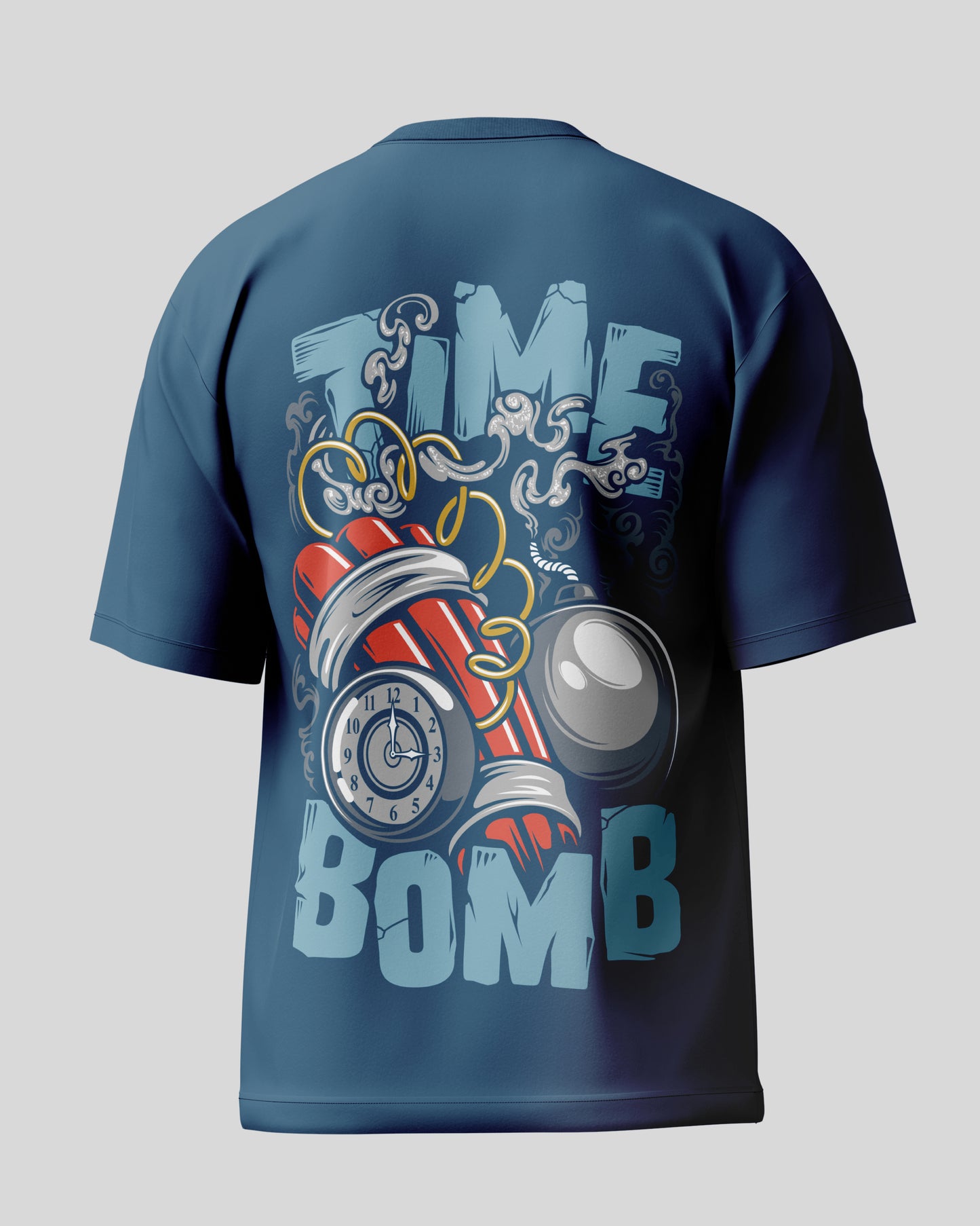 Time bomb Oversized T-Shirt | Petrol Blue | Premium Quality by AvaiYa | Unisex - AvaiYa Clothing's