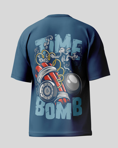 Time bomb Oversized T-Shirt | Petrol Blue | Premium Quality by AvaiYa | Unisex - AvaiYa Clothing's