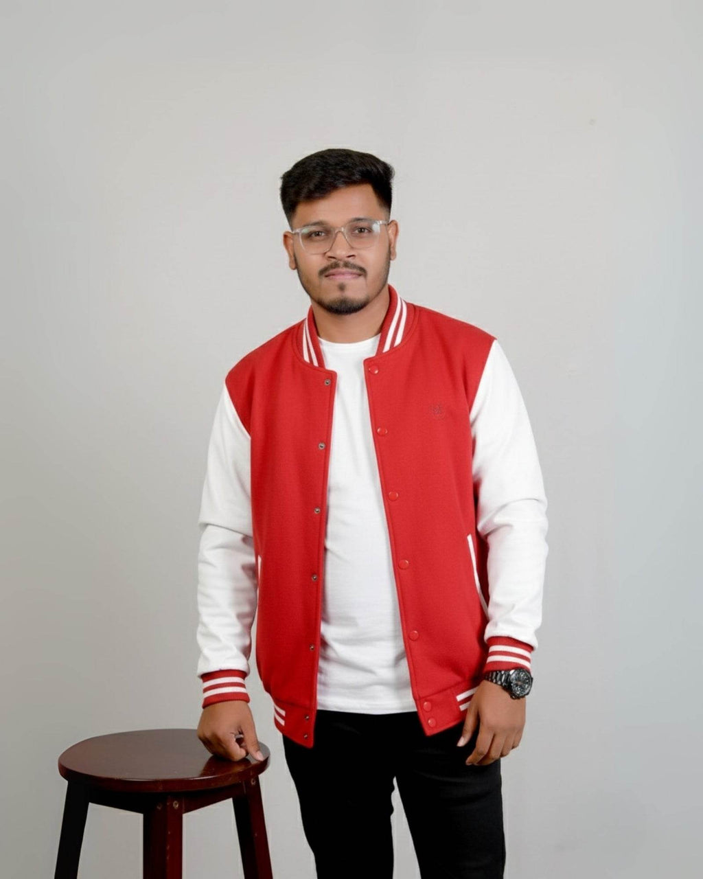 Plain Varsity Jacket | For Man And Woman | Red - Avaiya Clothings