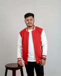 Plain Varsity Jacket | For Man And Woman | Red - Avaiya Clothings