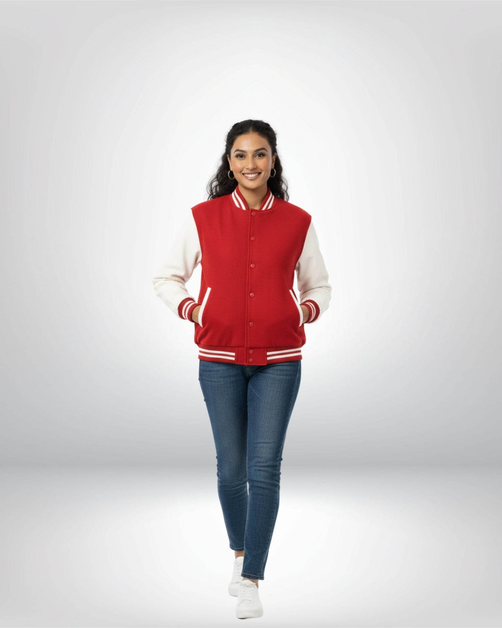 Plain Varsity Jacket | For Man And Woman | Red - Avaiya Clothings