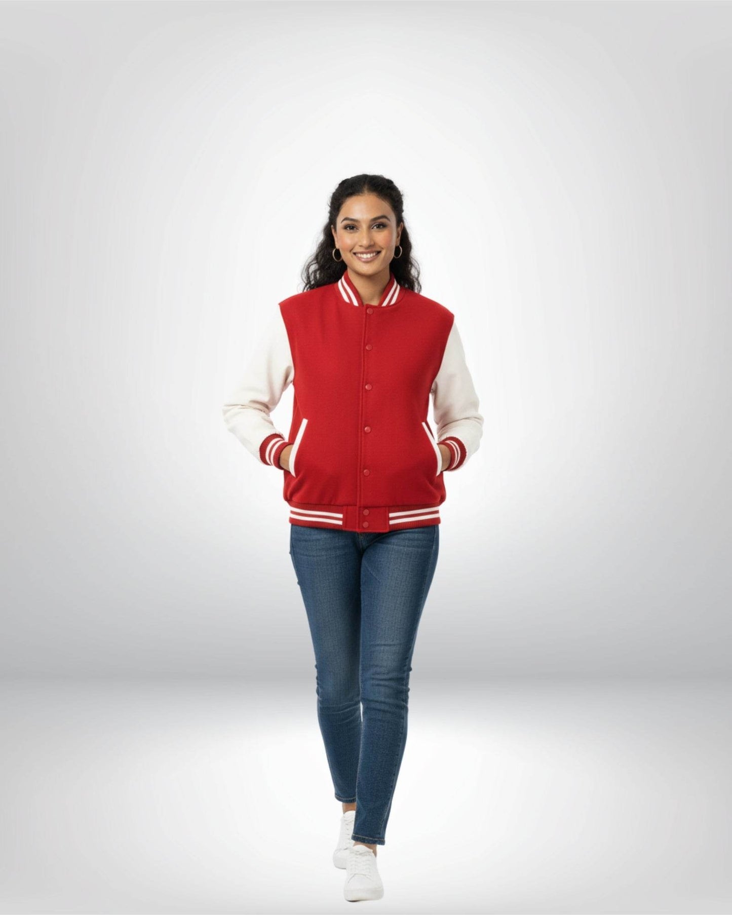 Plain Varsity Jacket | For Man And Woman | Red - Avaiya Clothings