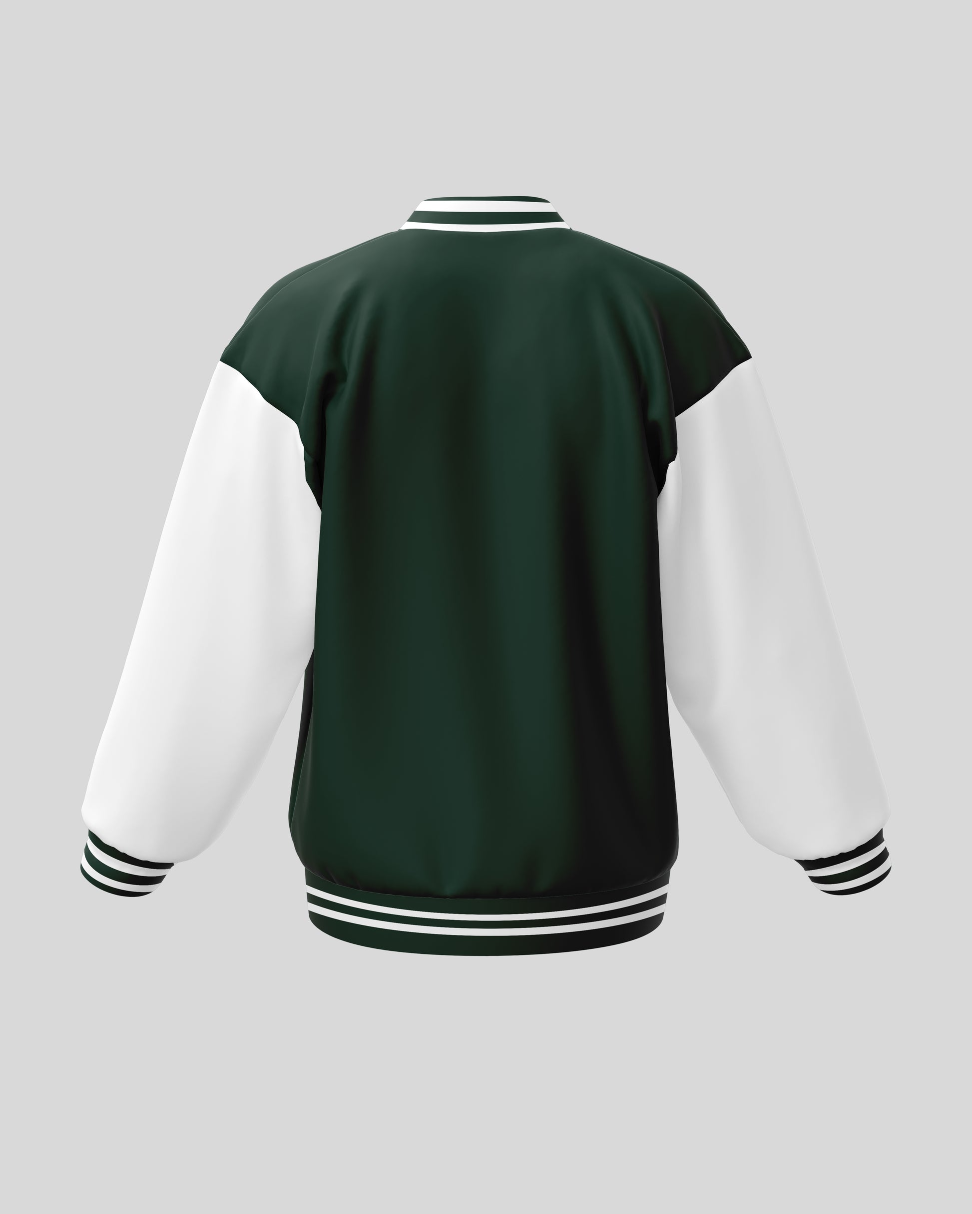Plain Varsity Jacket | For Man And Woman | Bottle Green - AvaiYa Clothing's