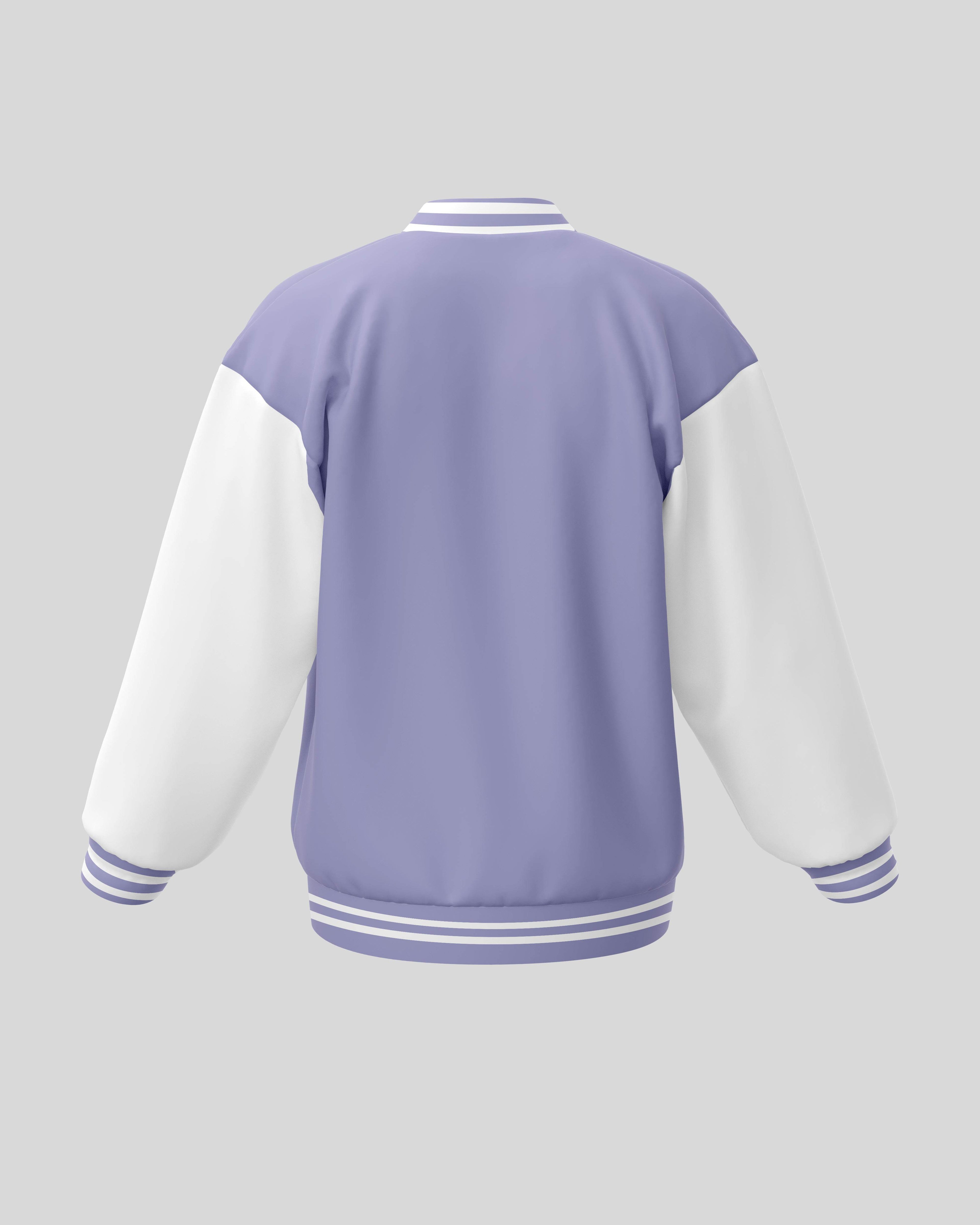 Plain Varsity Jacket | For Man And Woman | Lavender - Avaiya Clothings