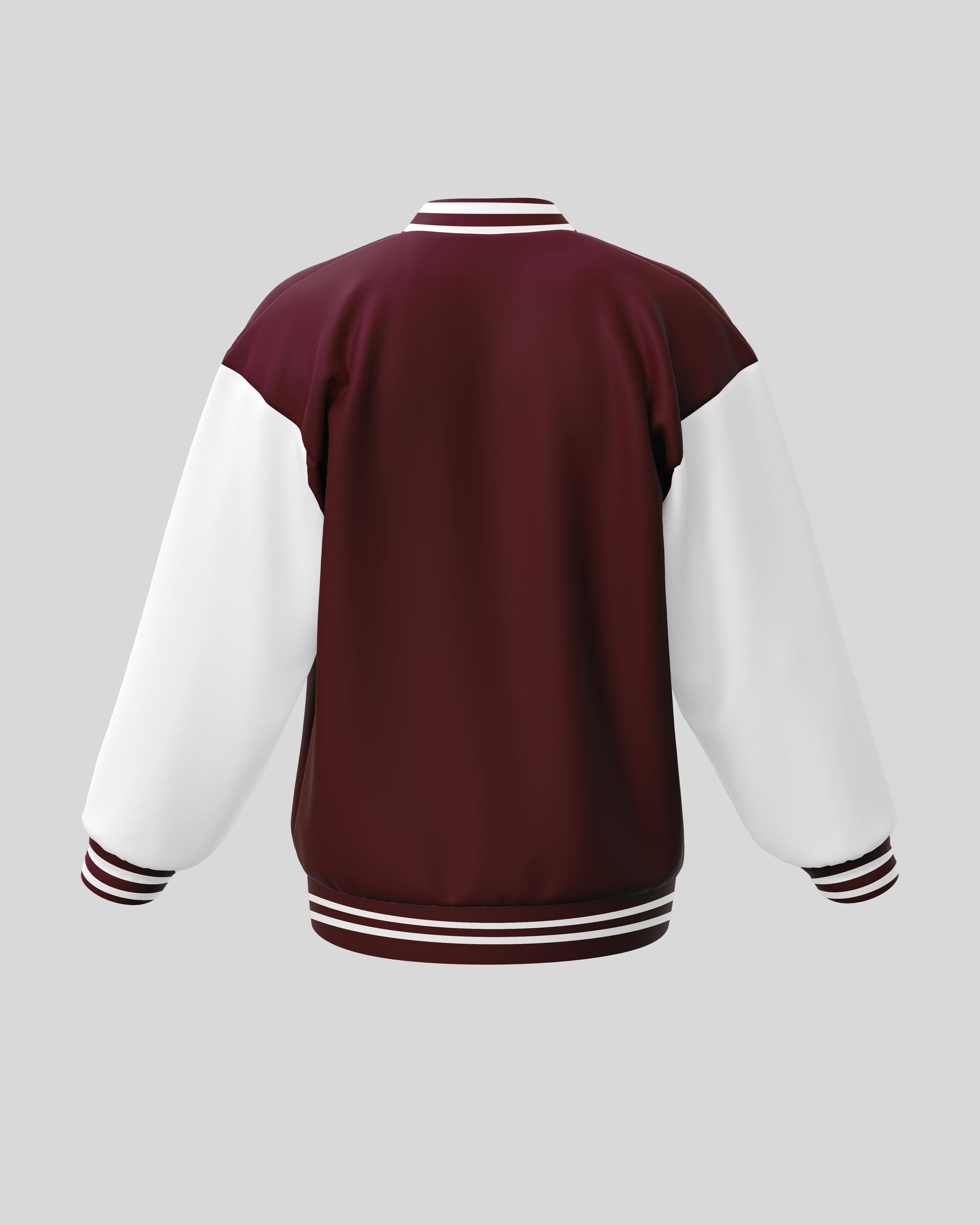 Plain Varsity Jacket | For Man And Woman | Maroon - AvaiYa Clothing's