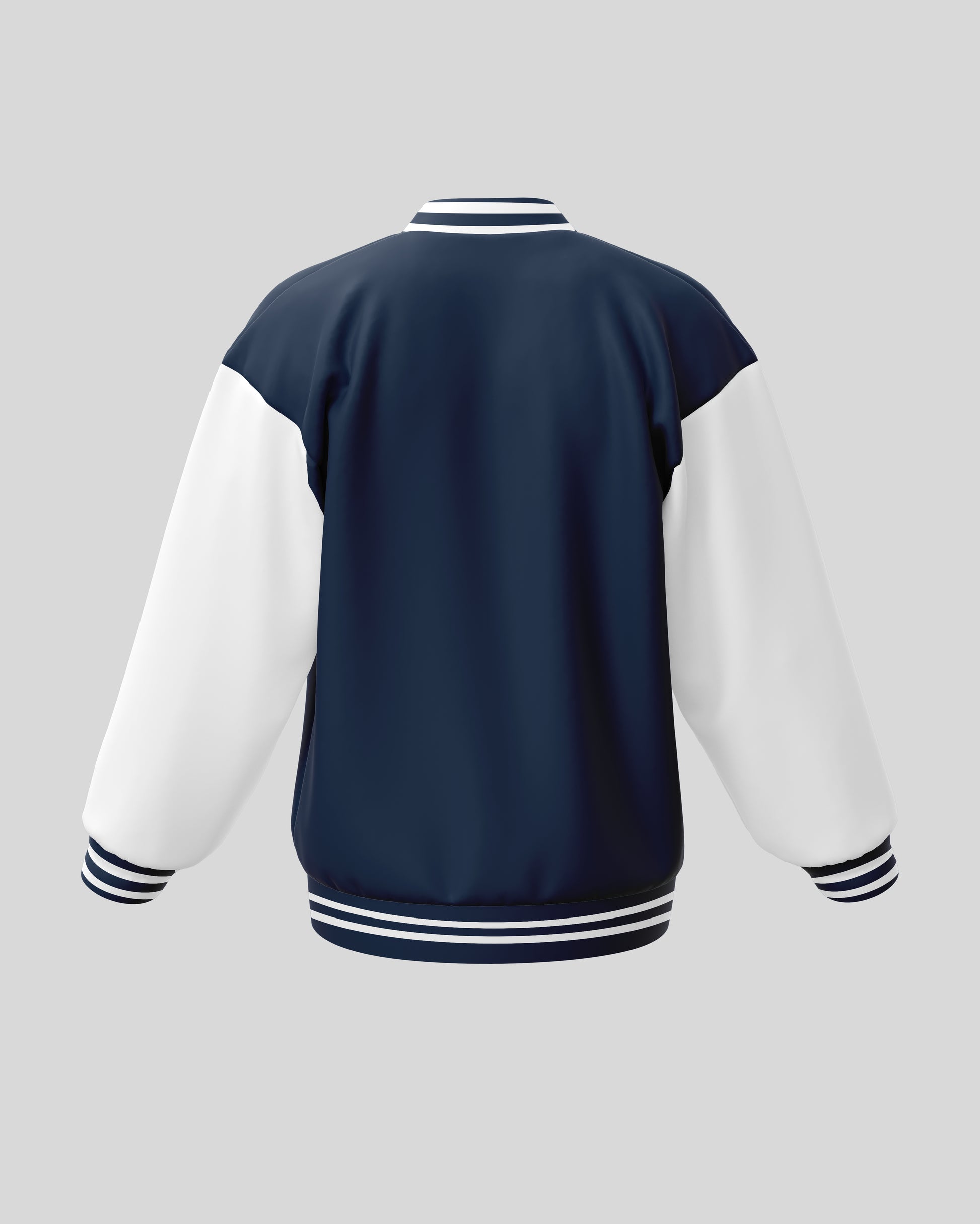 Plain Varsity Jacket | For Man And Woman | Navy Blue - AvaiYa Clothing's
