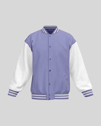 Plain Varsity Jacket | For Man And Woman | Lavender - AvaiYa Clothing's