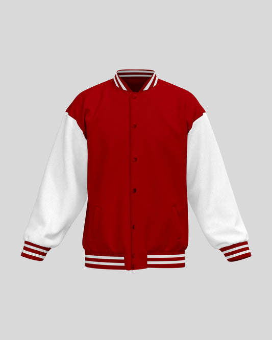 Plain Varsity Jacket | For Man And Woman | Red - AvaiYa Clothing's