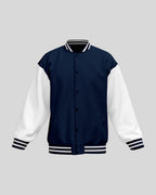 Plain Varsity Jacket | For Man And Woman | Navy Blue - Avaiya Clothings