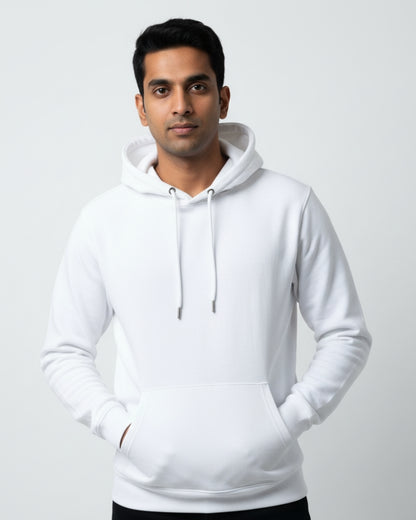Plain Classic  Hoodie | For Man And Woman | White