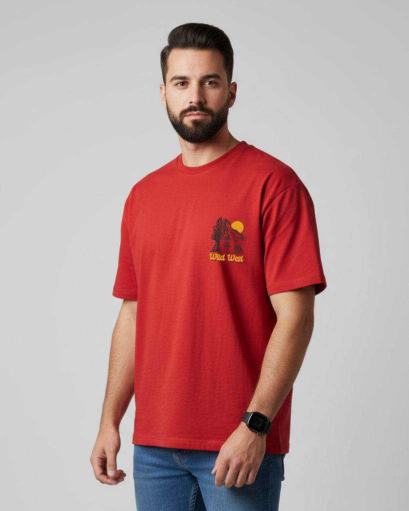 Wild West Oversized T-Shirt | Premium Quality by Avaiya | Unisex - Avaiya Clothings