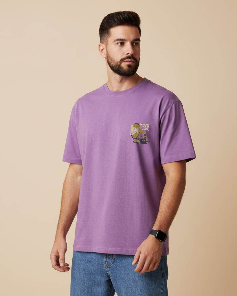 Where Words Fail Oversized T-Shirt | Premium Quality by AvaiYa | Unisex - Avaiya Clothings