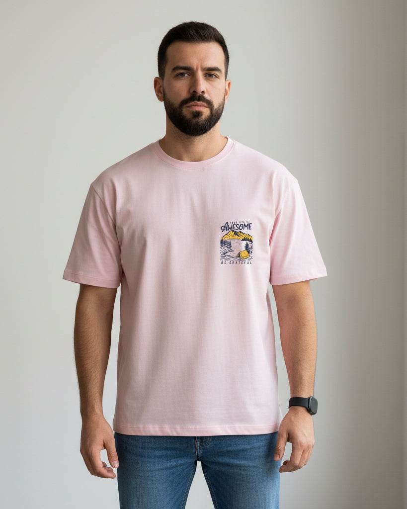 Your Life is Awesome Oversized T-Shirt | Mint | Premium Quality by Avaiya | Unisex - Avaiya Clothings